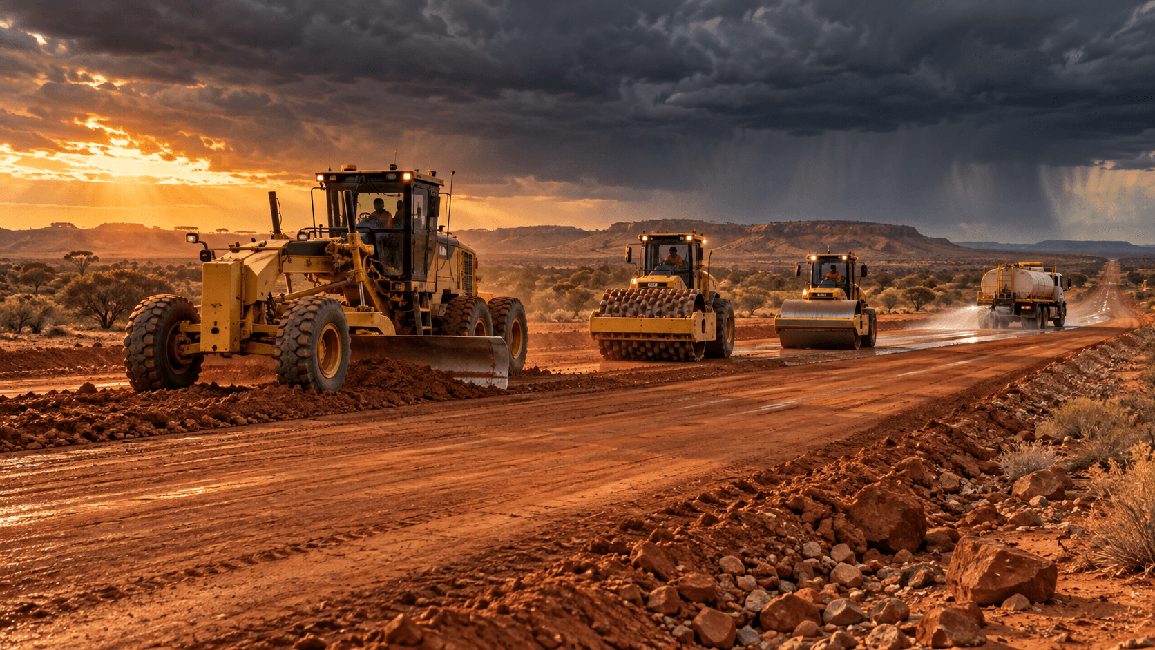 Wet-weather plant planning on an Australian heavy plant project